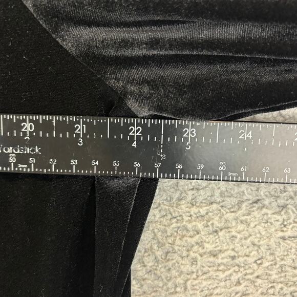 Ralph Lauren Velvet Blouse Womens 2X Black Trim Faux Wrap Business Office LRL - Picture 4 of 7